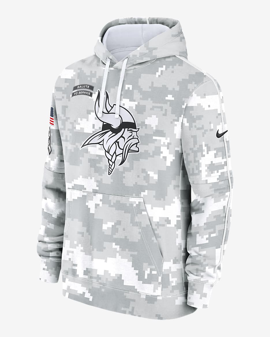 Minnesota Vikings Salute to Service Primary Edge Club Men s Nike NFL Pullover Hoodie